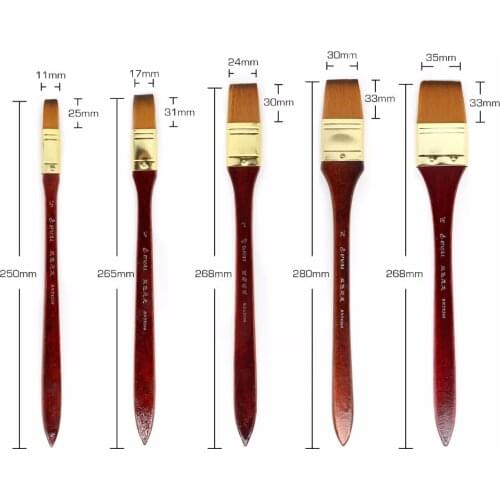 Eval 5Pcs/set Paint Brush Graffiti tools Set Art Painting Brush Nylon For Oil Acrylic Watercolor DIY Graffiti Brush