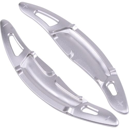 Car Silver Steering Wheel Shift Paddle Shifter Extension fit for Porsche Panamera Cayenne Macan 718 911 918