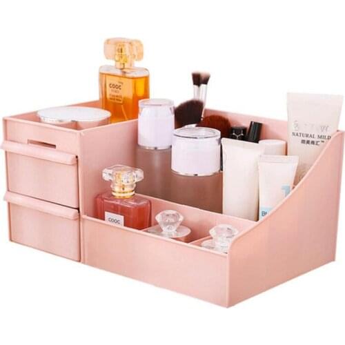 BASUPPLY 1Pc Makeup Box Organizer For Cosmetics Jewelry Necklace Nail Polish Earring Plastic Storage Box Home Desktop Organizer
