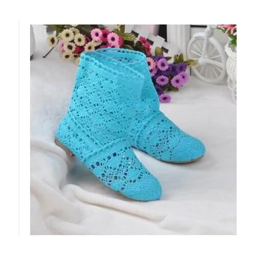 2018 children classic summer girls shoes boots Knitting hollow childrens shoes Network fashion boots for girls