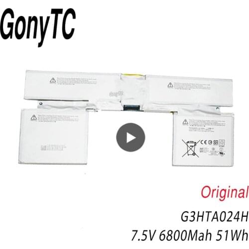 GONYTC G3HTA024H 7.5V 51Wh Original Laptop Battery For Microsoft Surface BOOK 1 Keyboard base battery G3HTA023H