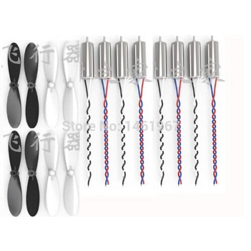 Hubsan X4 H107L JXD385 JJ 1000A 7*20 hollow cup motor + 8pcs propellers