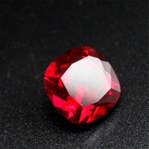 Joanlyn Ruby Square Faceted Gemstone Cushion Cut Ruby Gem Multiple Sizes to Choose C28R