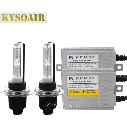 KYSQAIR 55W H7 5000K 4300K 6000K Cnlight HID Xenon Kit AC F5 Slim HID Ballast Reactor H1 H11 D2H Fast Start HID Conversion Kit