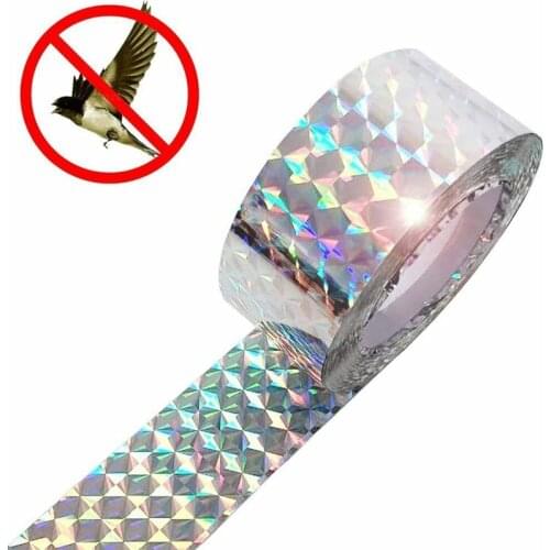 150/300FT Anti Bird Repellent Tape Reflective Tape Garden Bird Scarer Dual Sided Fox Pigeons Repeller Pest Control Supplies