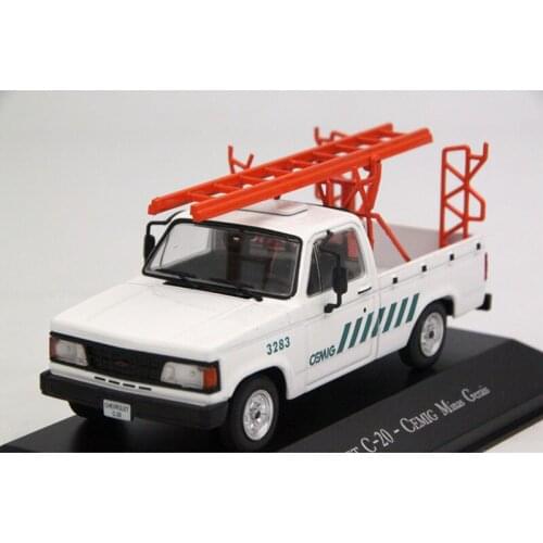 Diecast 1/43 Chevrolet Cemig Minas Alloy Engineering Pickup Car Model Exhibition Toys Collection Decoration Souvenir Ornaments