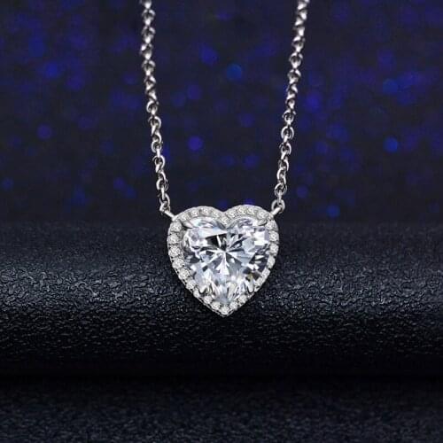 Fashion Necklace Romantic Heart Pendant Inlay Dazzling AAA Cubic Zircon Luxury Jewelry For Women Wedding Dainty Valentines Gift
