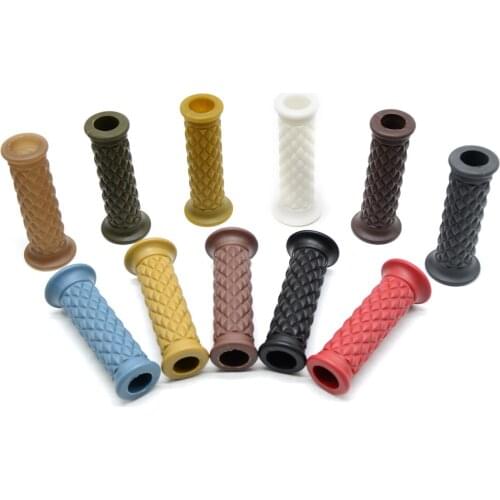 7/8" 22mm Motorcycle Hand Grips Retro Handle Rubber Bar Gel Grip for Triumph Street Scrambler Vespa GTS 300 Piaggio Moto Guzzi