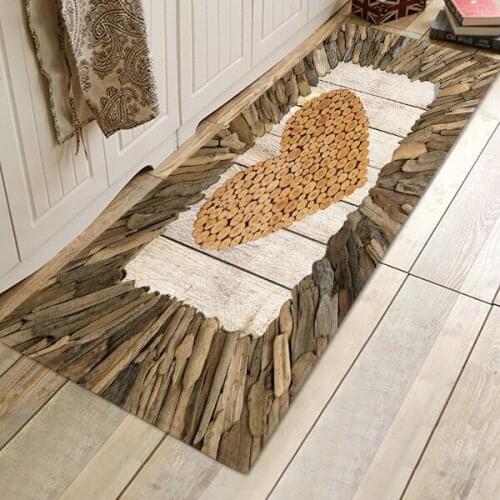 Soft 3D Long Kitchen Anti-slip Mat Printed Bath Carpet Floor Mats Home Entrance Doormat Water Absorbent Living Room Bedroom Rugs