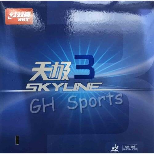 DHS Skyline TG 3 Quick Attack Loop Drive Pips-in Table Tennis PingPong Rubber With Sponge