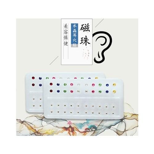 New acupuncture ear massage crystal magnetic ear beads ear acupoint stickers ear pressure seeds