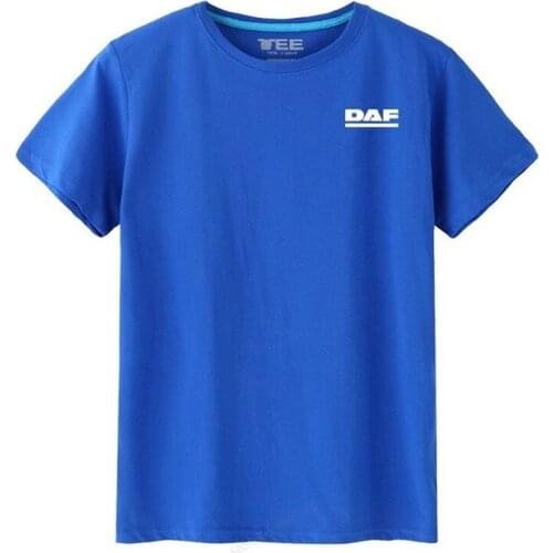 2021 Summer New Men Solid Colour Male Truck Fan for DAF T-Shirt Mens Short Sleeve Hot Tops Casual T-Shirt O