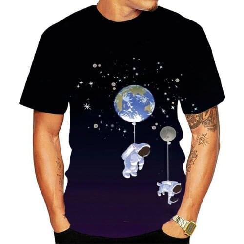 New mens starry sky graphic T-shirts 3D anime T shirt Harajuku black short-sleeved summer fun t shirt O-neck t-shirt men XXS-6XL