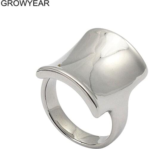 Silver Color Edge Raised Stainless Steel Engagement Rings For Women US Size 6 7 8 9 Free Shipping