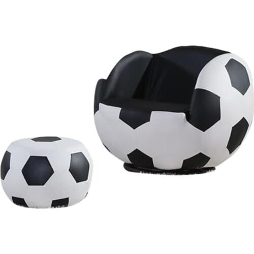 Cy Single Sofa Creative Small Sofa Recliner Football Sofa Matching Foot Bench Shoe Changing Stool