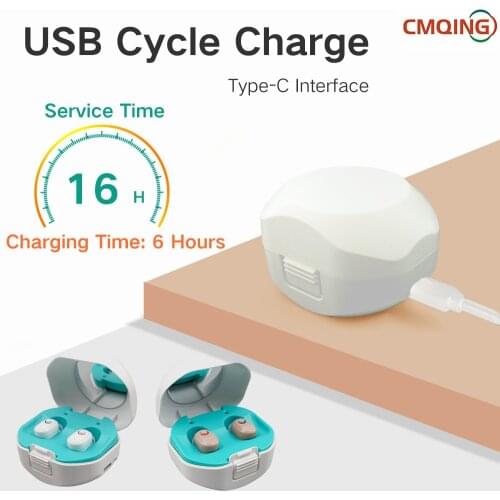 Rechargeable Fashion Hearing Aids Mini ITC ITE Sound Amplifier Enhancer Portable Wireless Hearing Aids Hearing Amplifier