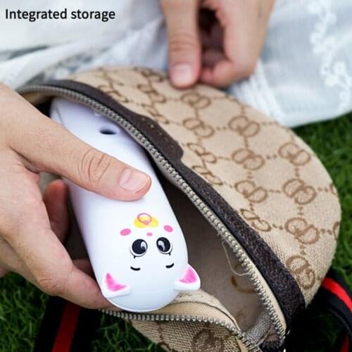 M7DF Portable Handheld Fan Personal Spray Humidifier Fan Mini Foldable Fan 2 Gears Wind Speed for Kids Travel Outdoor