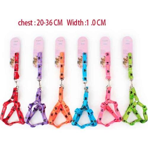 Leash For Dog Harness Leash For Pug Strap Rope Small Dog Harness Leash Set Pet Chest Strap Cute Pomeranian No Pull Adjustable