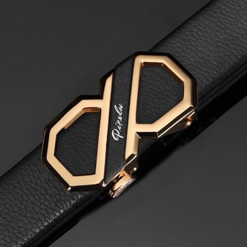 Automatic buckle belt men designer luxury brand fashion Cowskin Black Waist Strap busines personality Casual belt ceinture homme
