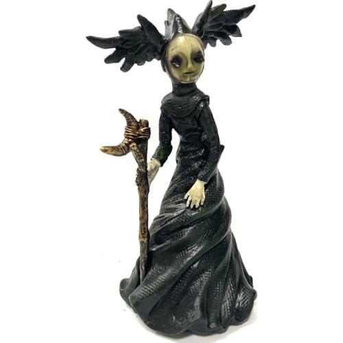 Garden Witch Figurine Halloween Creepy Decoration European Style Retro Witch Figurine Statue For Home Patio Yard Lawn Crafts