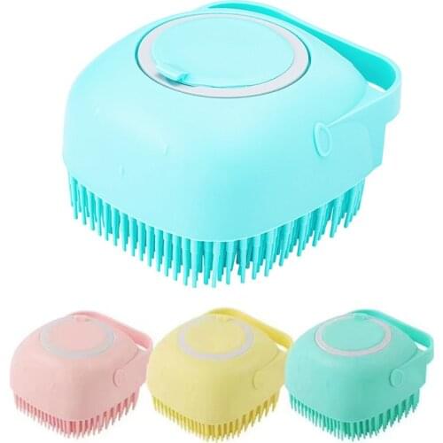 Soft Silicone Pet Dog Shampoo Massager Brush Cat Comb Grooming Scrubber Shower Brush for Bathing Short Hair Pet Dog Accessories