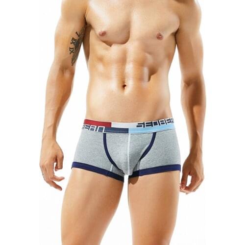 3pcs/lot 2018 Brand New SEOBEAN mens boxers underwear personalized fashion cotton panties male boxers underwear