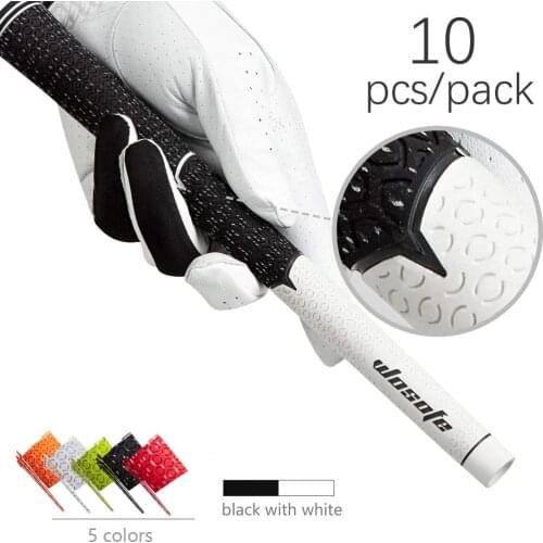 Golf irons Grip Standard Non-slip Golf club Grips white/black 10pcs/lot free shipping