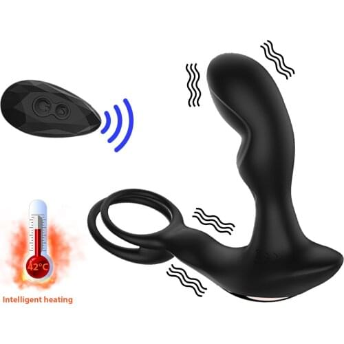 Male Prostate Massage Vibrator Anal Plug Wireless Remote G Spot Stimulate Butt Plug Penis Delay Ejaculation Ring For Men Sex Toy
