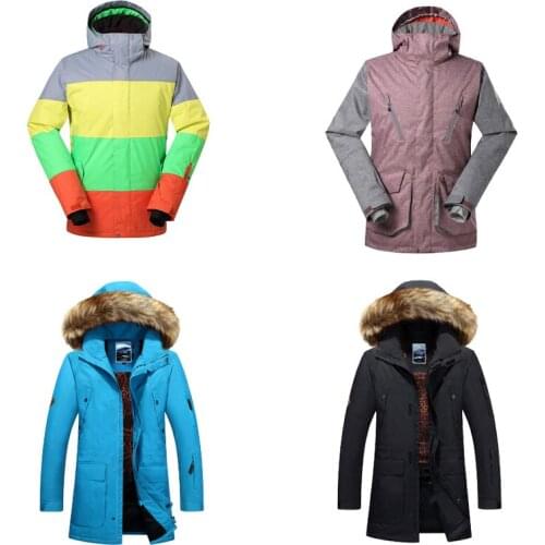 High quality men Snow jackets outdoor Sports Snowboarding Coats 10K waterproof windproof Breathable skiing clothing GSOU SNOW