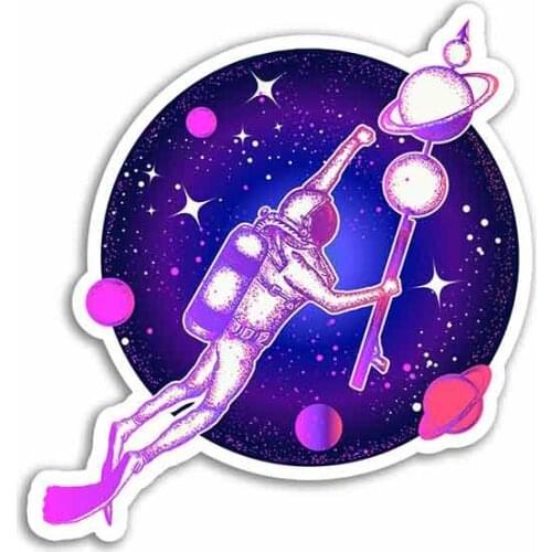 13cm*12cm Scuba Diver Funny Car Stickers 3D Auto Accessories Waterproof Sunscreen Vinyl Decal