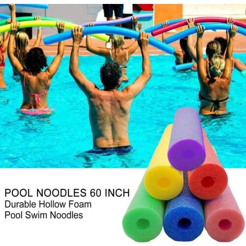 1PC Pool Noodles Hollow Flexible Swimming Swim Pool Water Float Aid Woggle Noodles Hollow Foam Pool Swim Noodles Multi-Colors