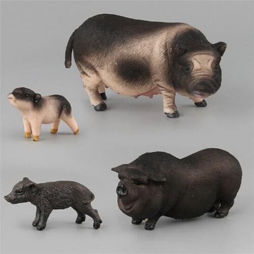 1Pc Plastic Original Farm Animal Domestic Pig Family Set Figurine Pig Figure Kids Educational Figure Toy Gift For Children