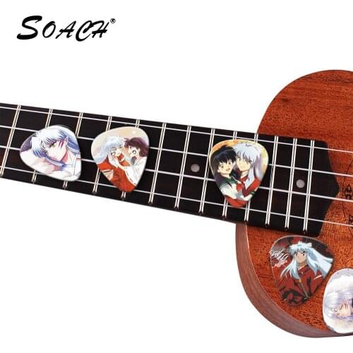 SOACH 10PCS 1.0mm 0.71mm 0.46mm guitar picks two side pick instruments guitar piscks earrings DIY Mix pick guitar accessories