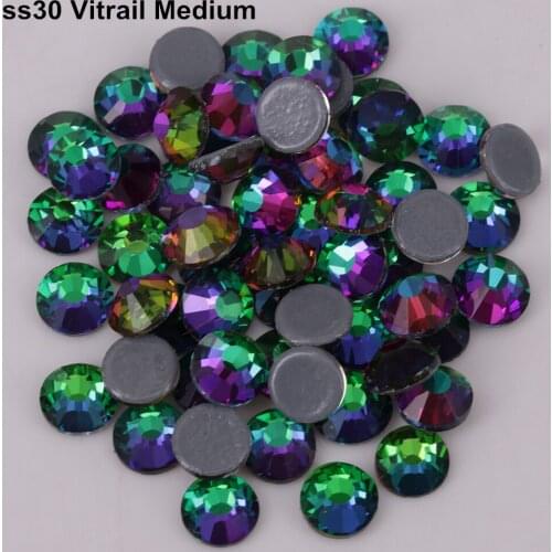 288pcs/Lot, High Quality ss30 (6.3-6.5mm) Crystal Volcano Hotfix Rhinestones / Iron On Flat Back Crystals