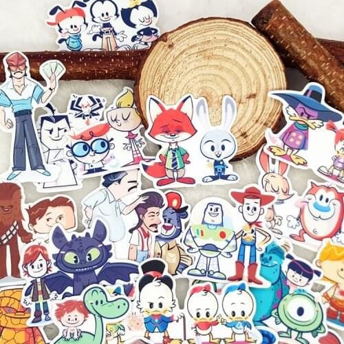32pcs/bag Film and television roles album Scrapbook waterproof decoration stickers DIY Handmade Gift Scrapbooking sticker