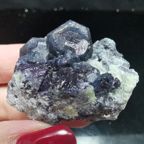 36.2Natural purple fluorite mineral specimen healing energy home decoration QUARTZ GEM