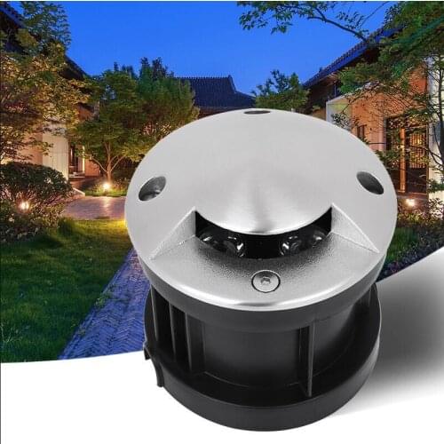 3X3W Waterproof LED Underground Light Outdoor Ground Garden Path Floor Buried Yard Spot Light Landscape AC85-265V/DC12V Wall Lam