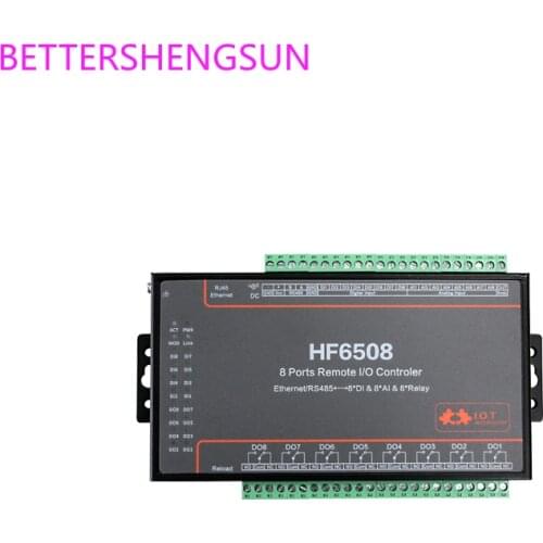 Hf6508 8-Way Remote Io Serial Port Server Network Port Converter DTU Multi-Channel Control Switch