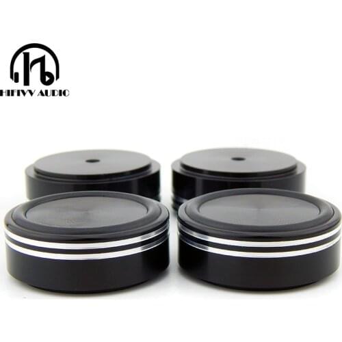 Aluminum foot pad for amplifier speaker chassis Machine feet Mats Pads 4pcs Diameter 44mm height 17mm