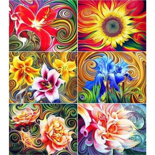 AZQSD Diamond Painting Sunflower Cross Stitch Picture Of Rhinestones Diamond Embroidery Flowers Mosaic Needlework Home Decor