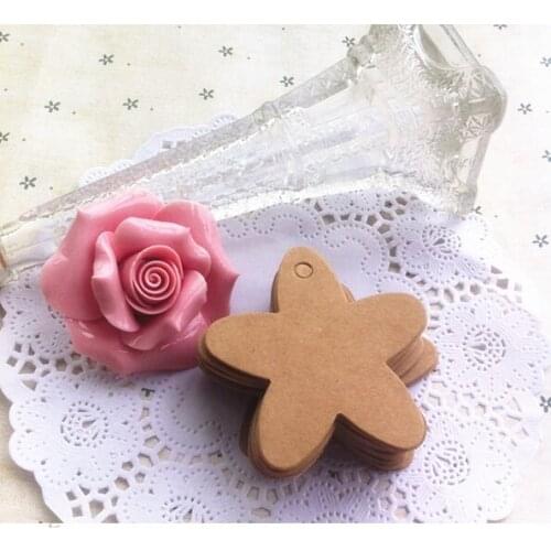 Free Shipping 500pcs/lot Dia 6cm Cute Star Shape DIY Gift Tag/ Hang Tag For Candy Box Can Free Doodle