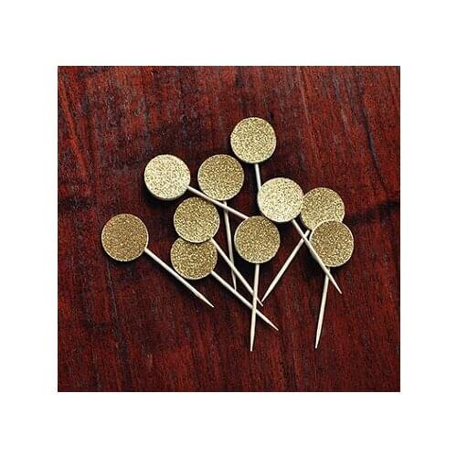 Glitter Gold Mini Circle birthday Cupcake Toppers bachelorette party wedding baby bridal shower toothpicks