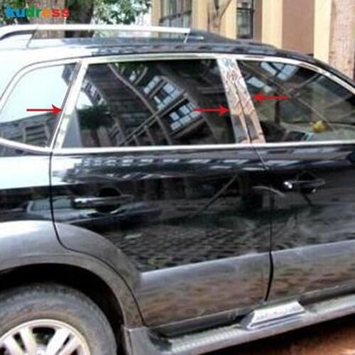 For Hyundai Tucson 2005-2010 Stainless Steel Car Window Pillar Post Cover Strip Trim Sticker Styling Exterior Accessories 8pcs