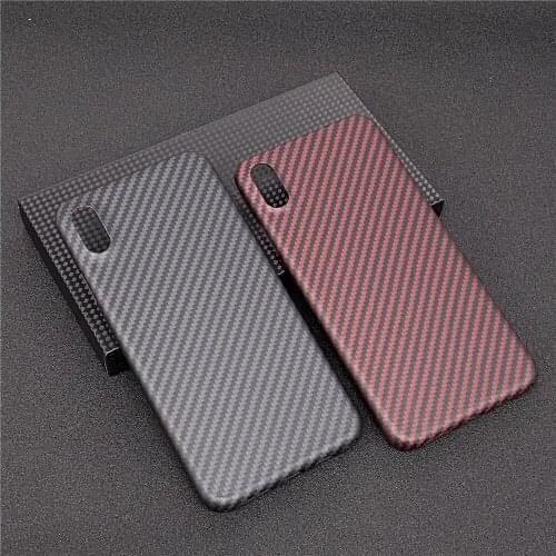 Real Carbon Fiber Lens Protection Phone Case for Apple iPhone X XR XS Max Carbon Fiber Hard Cover Cases