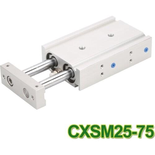 CXSM25-75 High quality double acting dual rod air pneumatic cylinder CXSM 25-75 25mm bore 75mm stroke with slide bearing