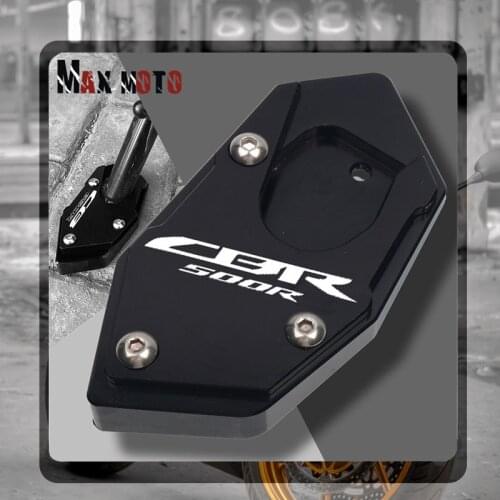 For HONDA CBR500R CBR 500R CBR500 R Motorcycle Kickstand Foot Side Stand Extension Pad Support Plate Enlarge