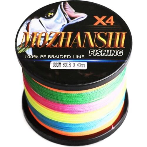 DORISEA new MOZHANSHI 4 Strands 1000M PE Multifilament Braided Fishing Line Wire 6-100LB