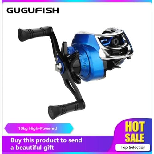 GUGUFISH All Metal Spool 18+1BB 10kg/22LB Max Drag Force Speed Ratio 7.2:1 Magnetic Metal Casting Fishing Reel Carretilha Pesca