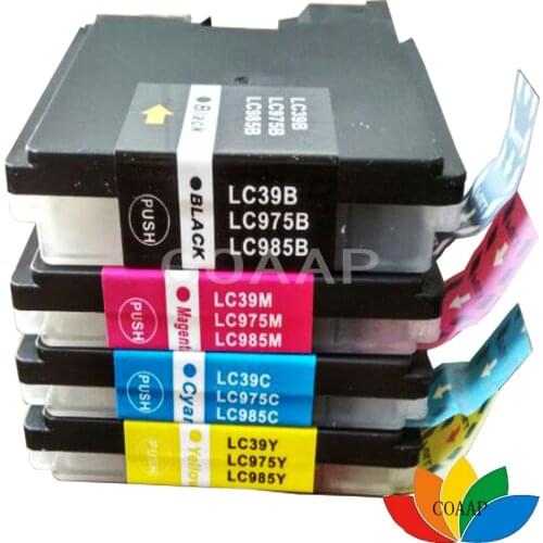 4 x LC985 LC39 LC975 Compatible ink Cartridge for Brother DCP J125 J315W J515W MFC J265W J410 J415W J220 Printer