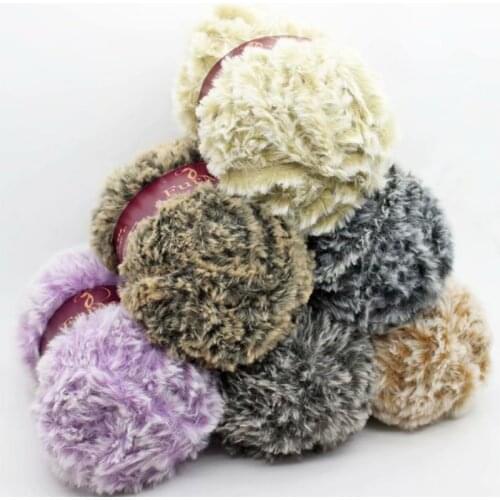 Thick Fur Mink Feeling Cashmere Knitting Wool Woolen Yarn for Weave Bag Coat Scraf